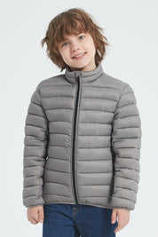 Doudoune col montant gris ACHIL JR