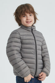 Doudoune col montant gris ACHIL JR