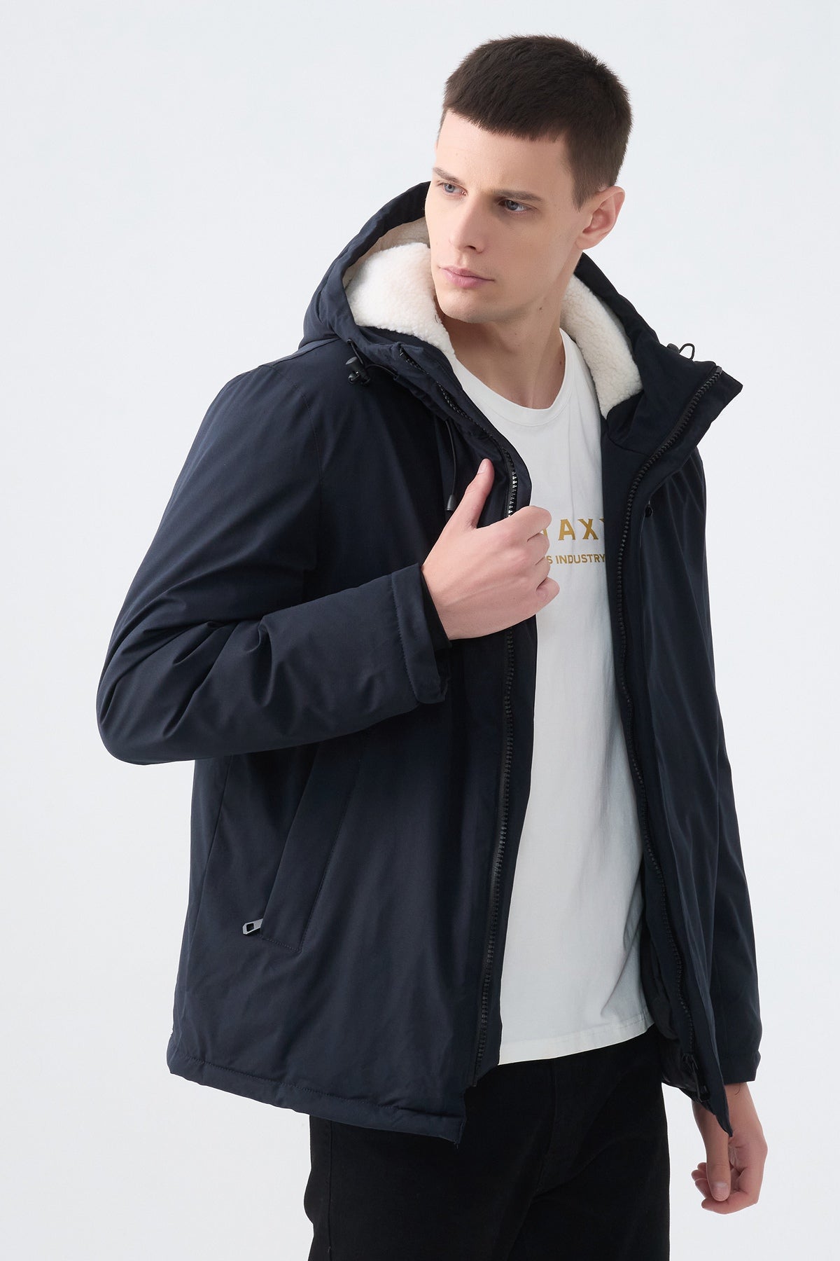 Parka courte à capuche fourrée ZACK