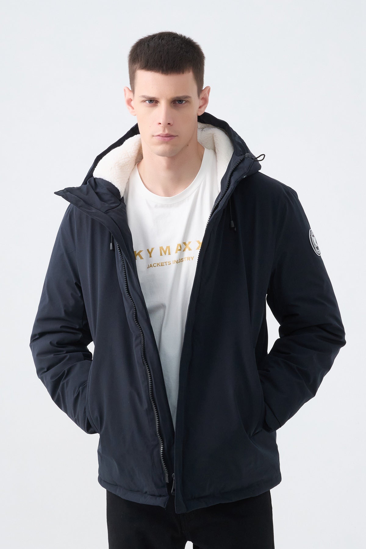 Parka courte à capuche fourrée ZACK