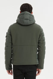 Blouson bi - matière à capuche RAUL