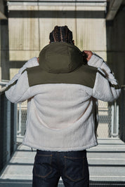Blouson Homme à Capuche en Sherpa avec Empiècements Contrastés GRÉGOIRE