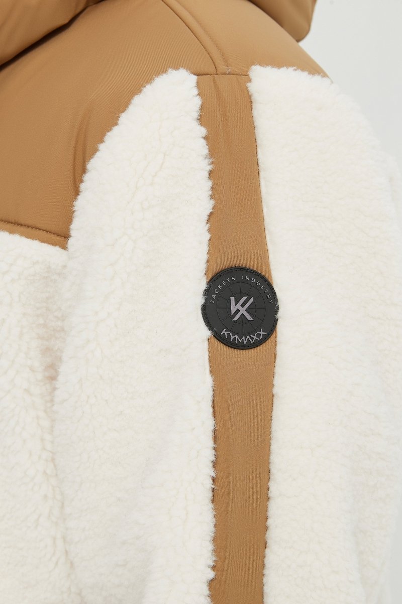 Blouson Homme à Capuche en Sherpa avec Empiècements Contrastés GRÉGOIRE