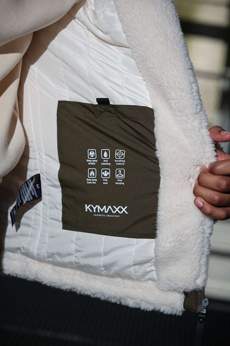 Blouson Homme à Capuche en Sherpa avec Empiècements Contrastés GRÉGOIRE