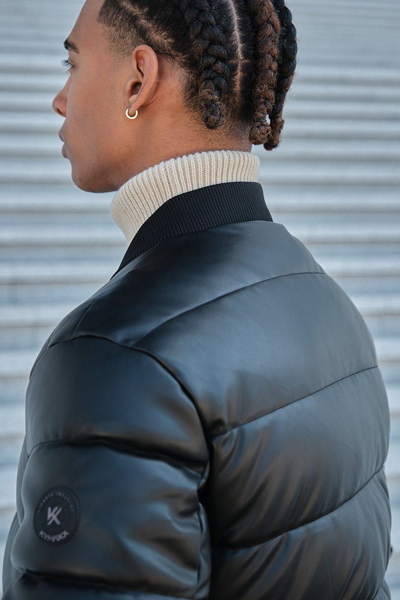 Blouson Homme Effet Cuir Matelassé XAVIER