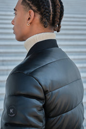 Blouson Homme Effet Cuir Matelassé XAVIER