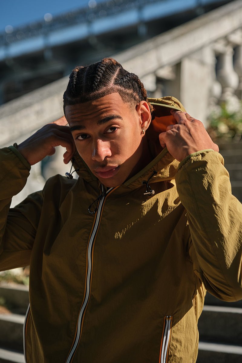 Coupe - vent léger zip bicolore à capuche DANNY