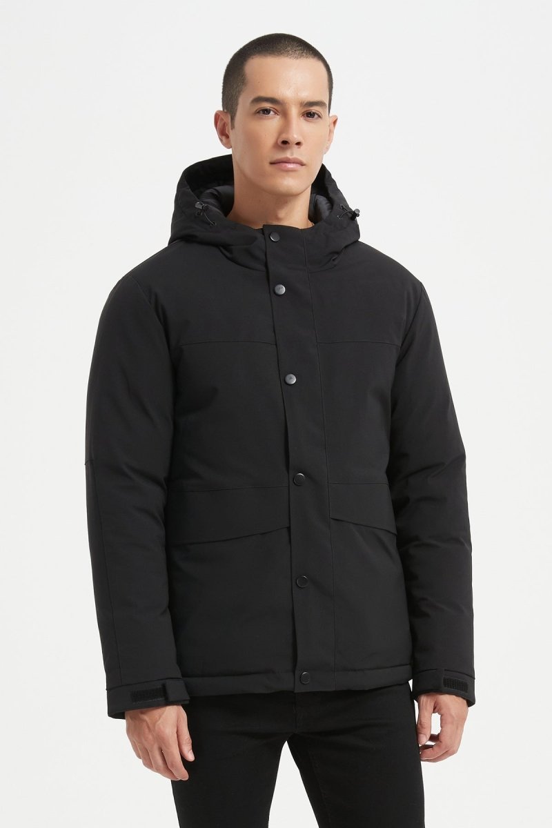 Doudoune Bicolore NOIR avec Capuche – Style Urbain & Confort Thermique CONSTANT