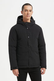 Doudoune Bicolore NOIR avec Capuche – Style Urbain & Confort Thermique CONSTANT