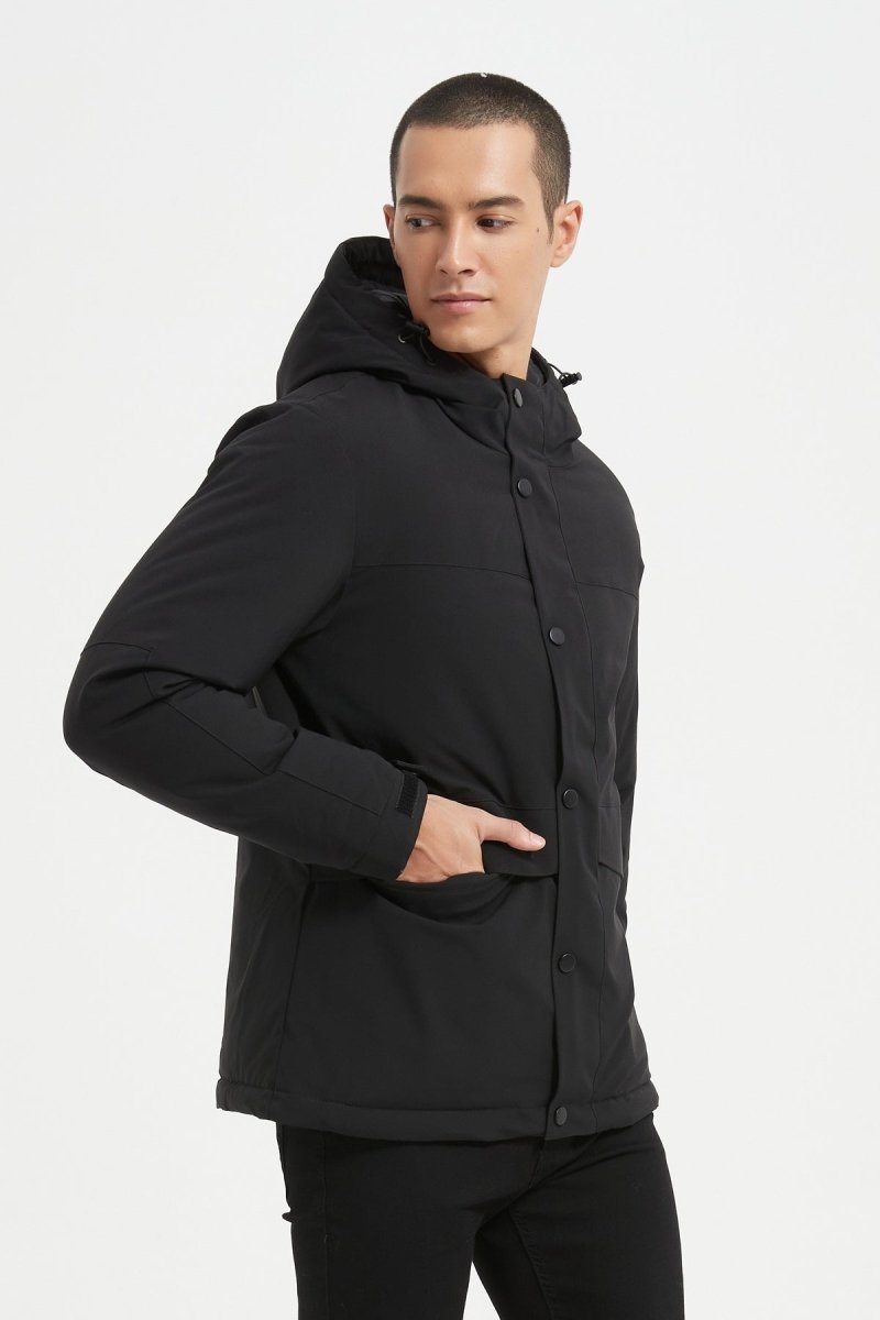 Doudoune Bicolore NOIR avec Capuche – Style Urbain & Confort Thermique CONSTANT