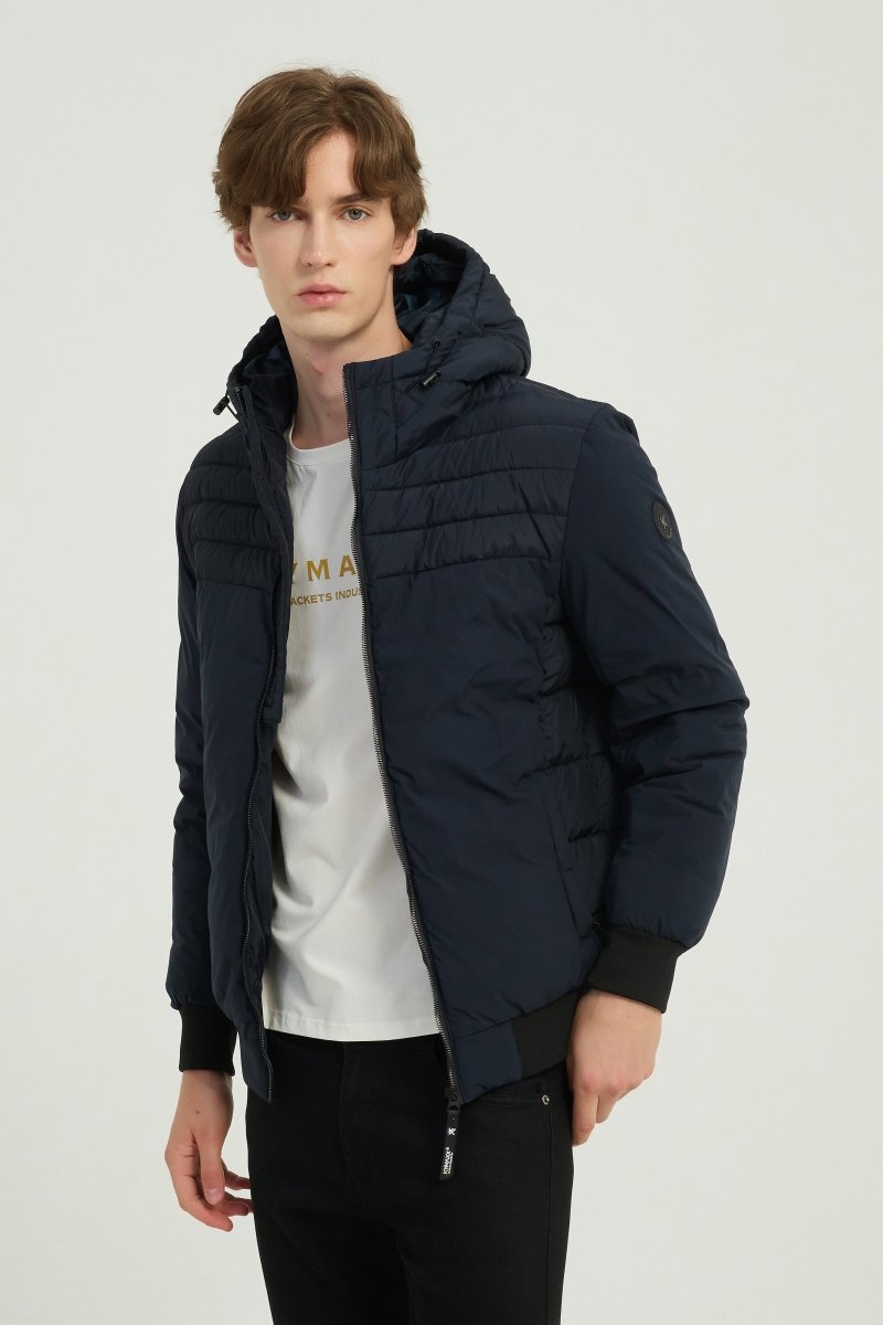 Doudoune bleu à capuche SYLVAIN