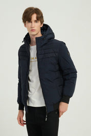 Doudoune bleu à capuche SYLVAIN