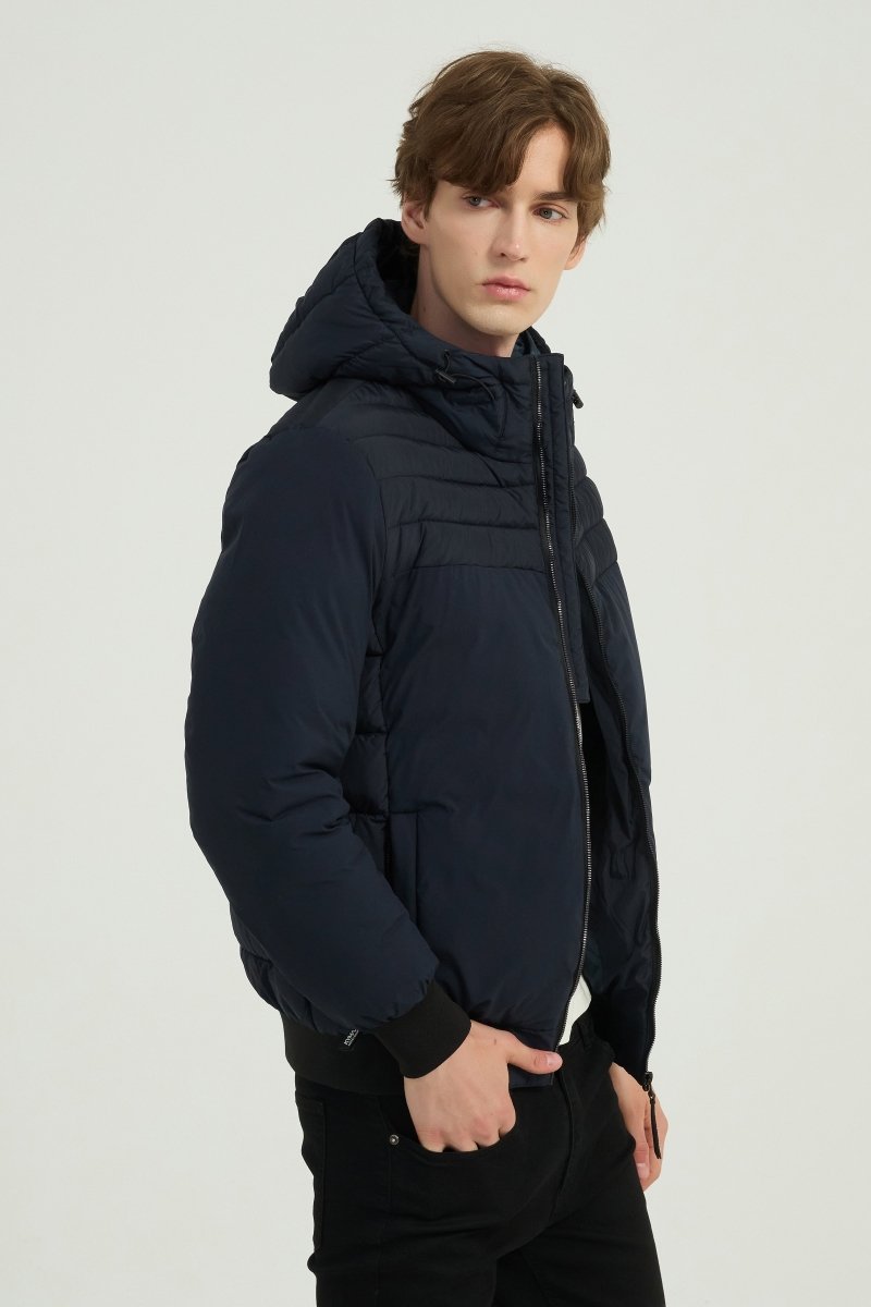 Doudoune bleu à capuche SYLVAIN