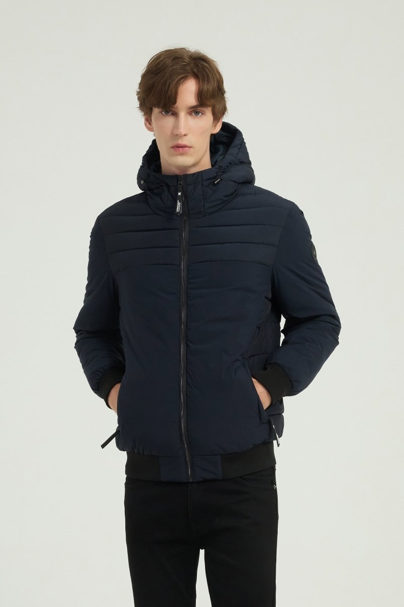 Doudoune bleu à capuche SYLVAIN