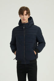 Doudoune bleu à capuche SYLVAIN