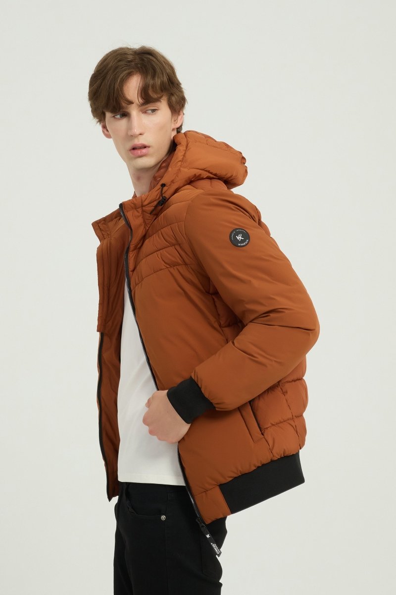 Doudoune brique à capuche SYLVAIN