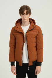 Doudoune brique à capuche SYLVAIN