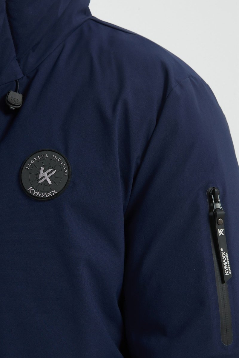 Doudoune courte avec capuche ajustable bleu foncé ÉMILE