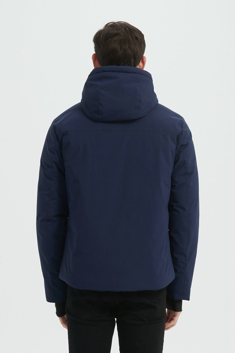 Doudoune courte avec capuche ajustable bleu foncé ÉMILE