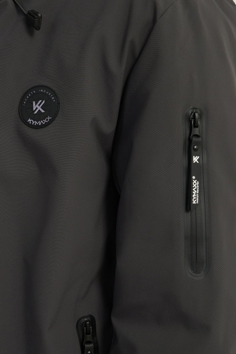 Doudoune courte avec capuche ajustable gris ÉMILE