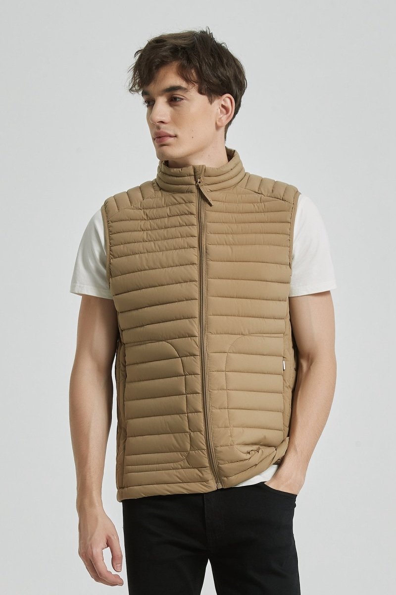 Doudoune gilet piqûres en bandes fines QUENTIN