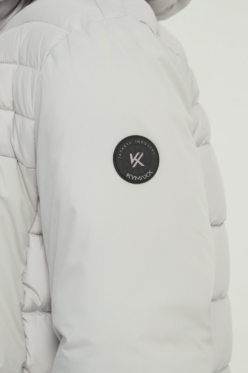 Doudoune gris clair à capuche SYLVAIN