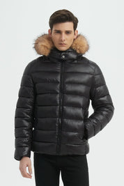 Doudoune Homme avec Capuche et Fausse Fourrure Amovible MICHAEL