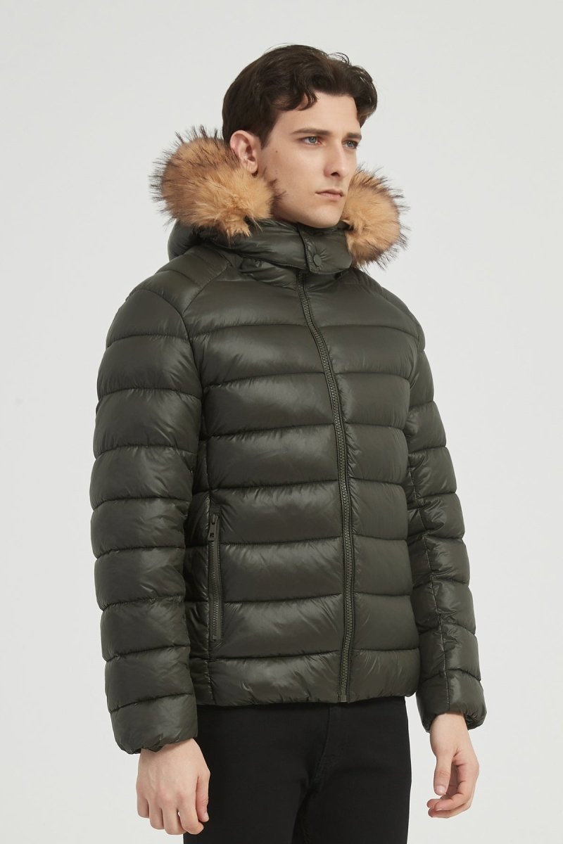 Doudoune Homme avec Capuche et Fausse Fourrure Amovible MICHAEL