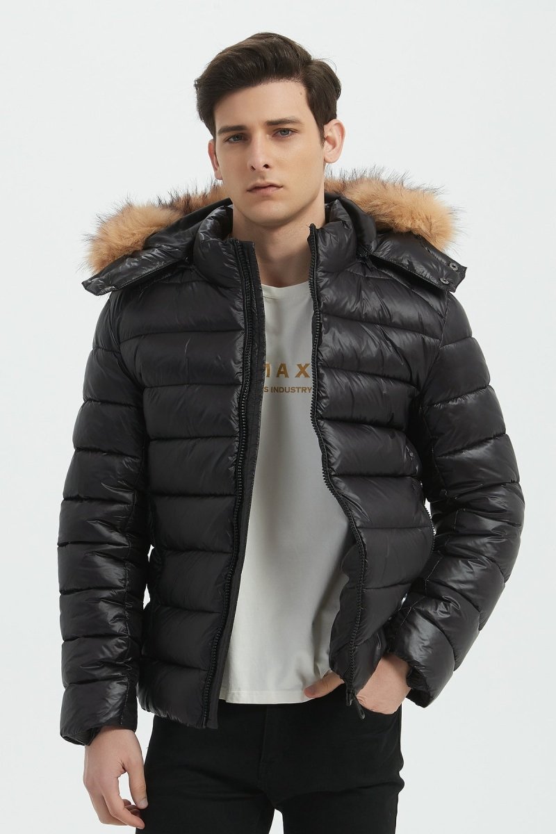 Doudoune Homme avec Capuche et Fausse Fourrure Amovible MICHAEL