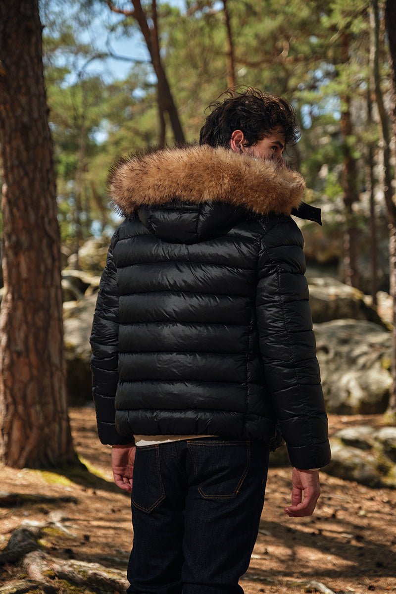 Doudoune Homme avec Capuche et Fausse Fourrure Amovible MICHAEL