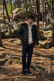 Doudoune Homme avec Capuche et Fausse Fourrure Amovible MICHAEL