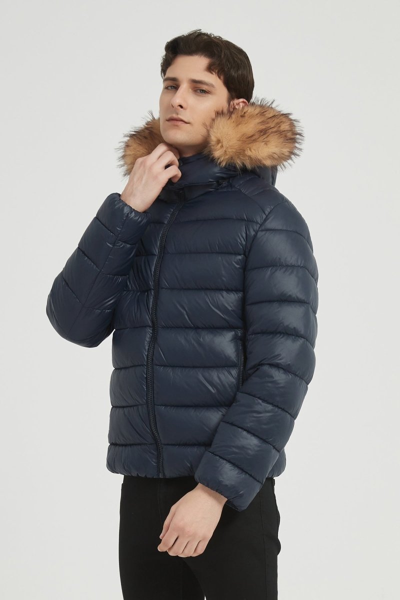 Doudoune Homme avec Capuche et Fausse Fourrure Amovible MICHAEL