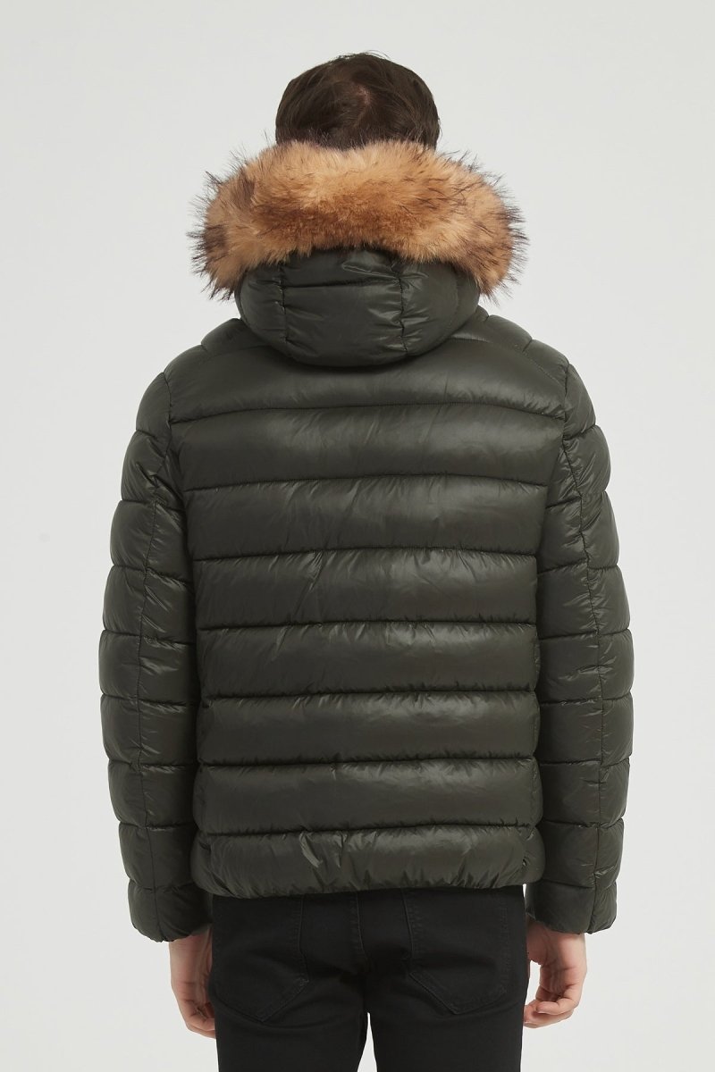 Doudoune Homme avec Capuche et Fausse Fourrure Amovible MICHAEL