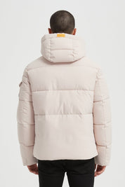 Doudoune Homme avec Capuche Modèle Chaud et Matelassé pour l’Hiver BEIGE JOËL