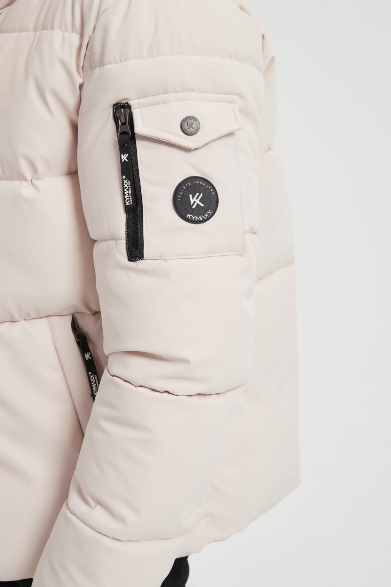 Doudoune Homme avec Capuche Modèle Chaud et Matelassé pour l’Hiver BEIGE JOËL