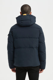 Doudoune Homme avec Capuche Modèle Chaud et Matelassé pour l’Hiver BLEU JOËL