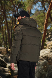 Doudoune Homme avec Capuche Modèle Chaud et Matelassé pour l’Hiver KAKI JOËL