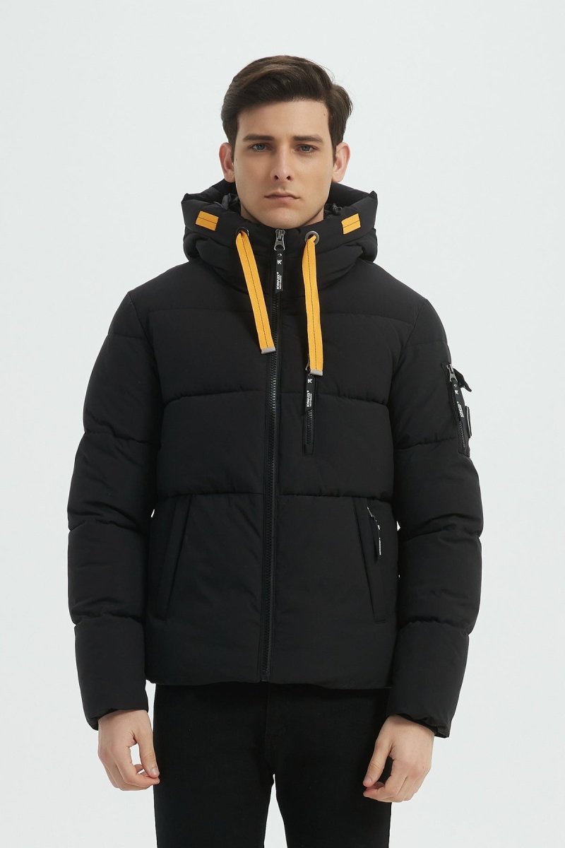 Doudoune Homme avec Capuche Modèle Chaud et Matelassé pour l’Hiver NOIR JOËL