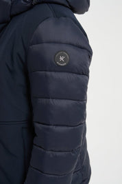 Doudoune Homme Bimatière avec Capuche – BLEU FONCE – BRUNO