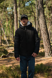 Doudoune Homme Bimatière avec Capuche – NOIR – BRUNO