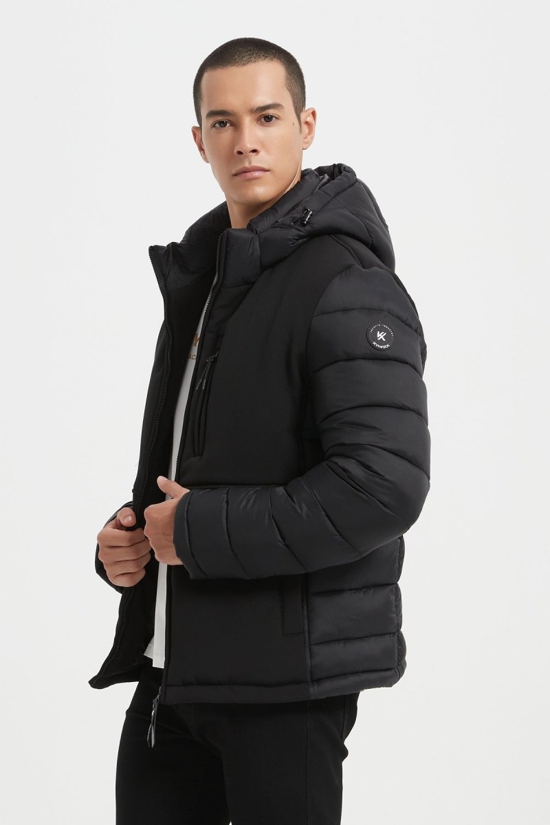 Doudoune Homme Bimatière avec Capuche – NOIR – BRUNO