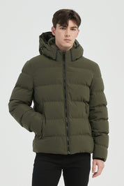 Doudoune Homme Kaki avec Capuche LAZARE