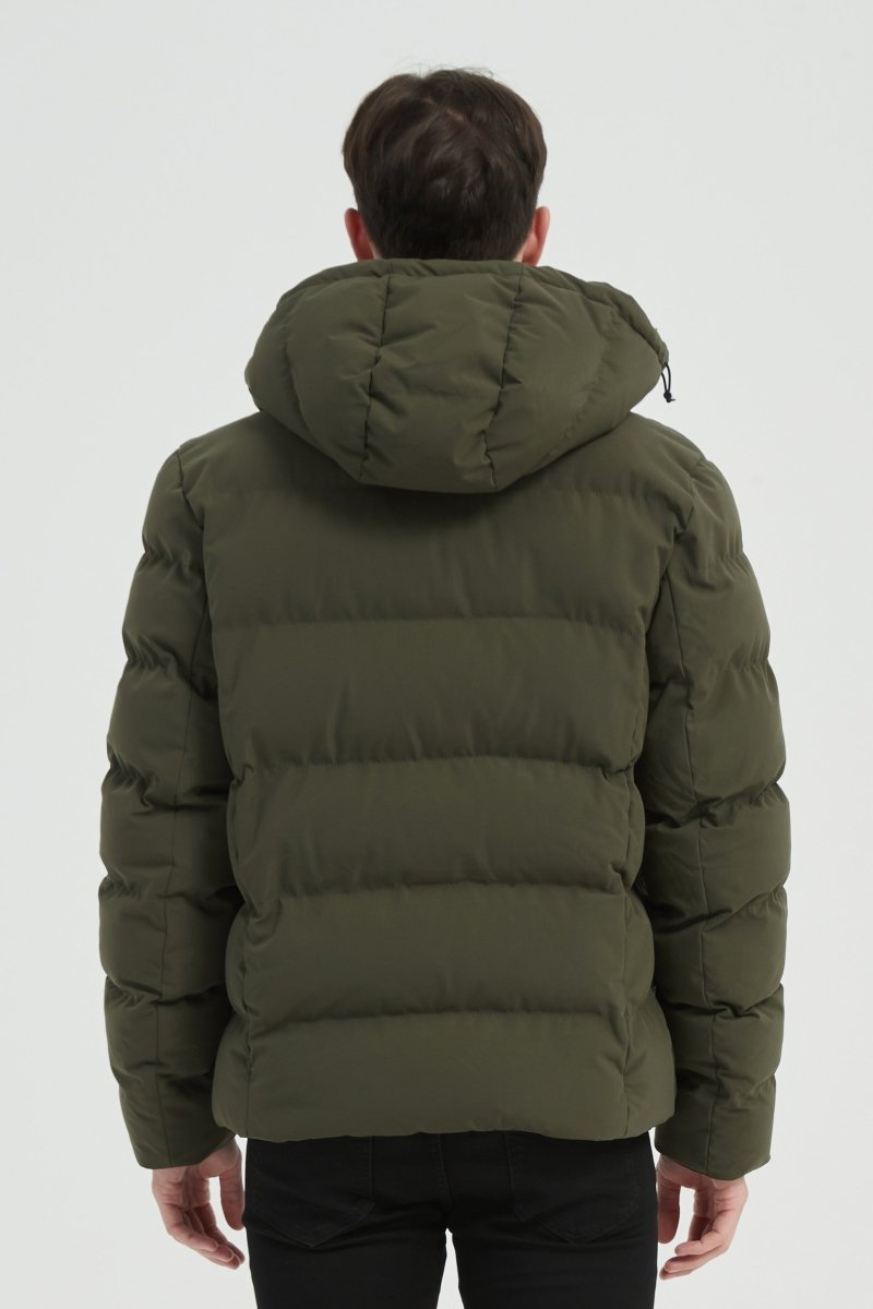 Doudoune Homme Kaki avec Capuche LAZARE
