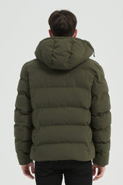 Doudoune Homme Kaki avec Capuche LAZARE