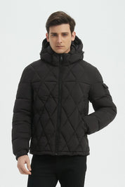Doudoune Homme Matelassée avec Capuche Amovible ALBERT