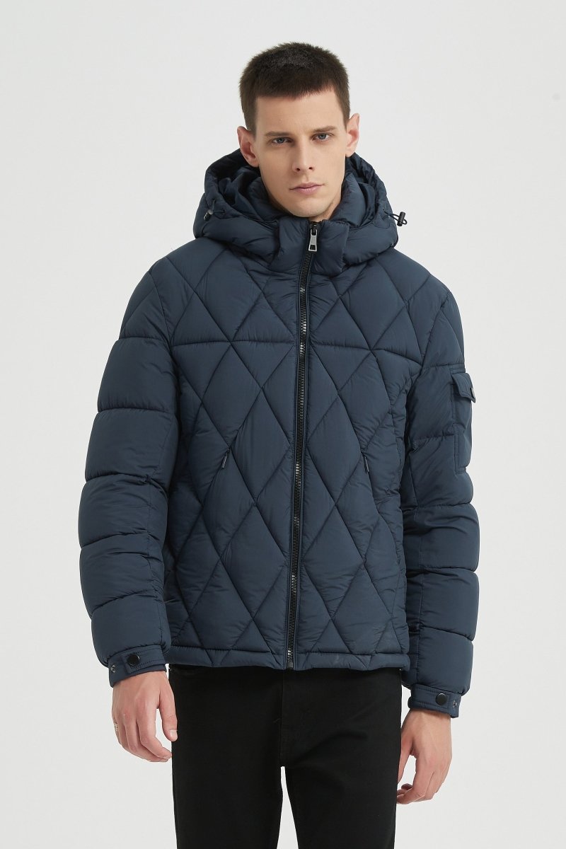 Doudoune Homme Matelassée avec Capuche Amovible ALBERT