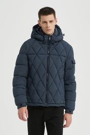 Doudoune Homme Matelassée avec Capuche Amovible ALBERT