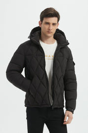 Doudoune Homme Matelassée avec Capuche Amovible ALBERT