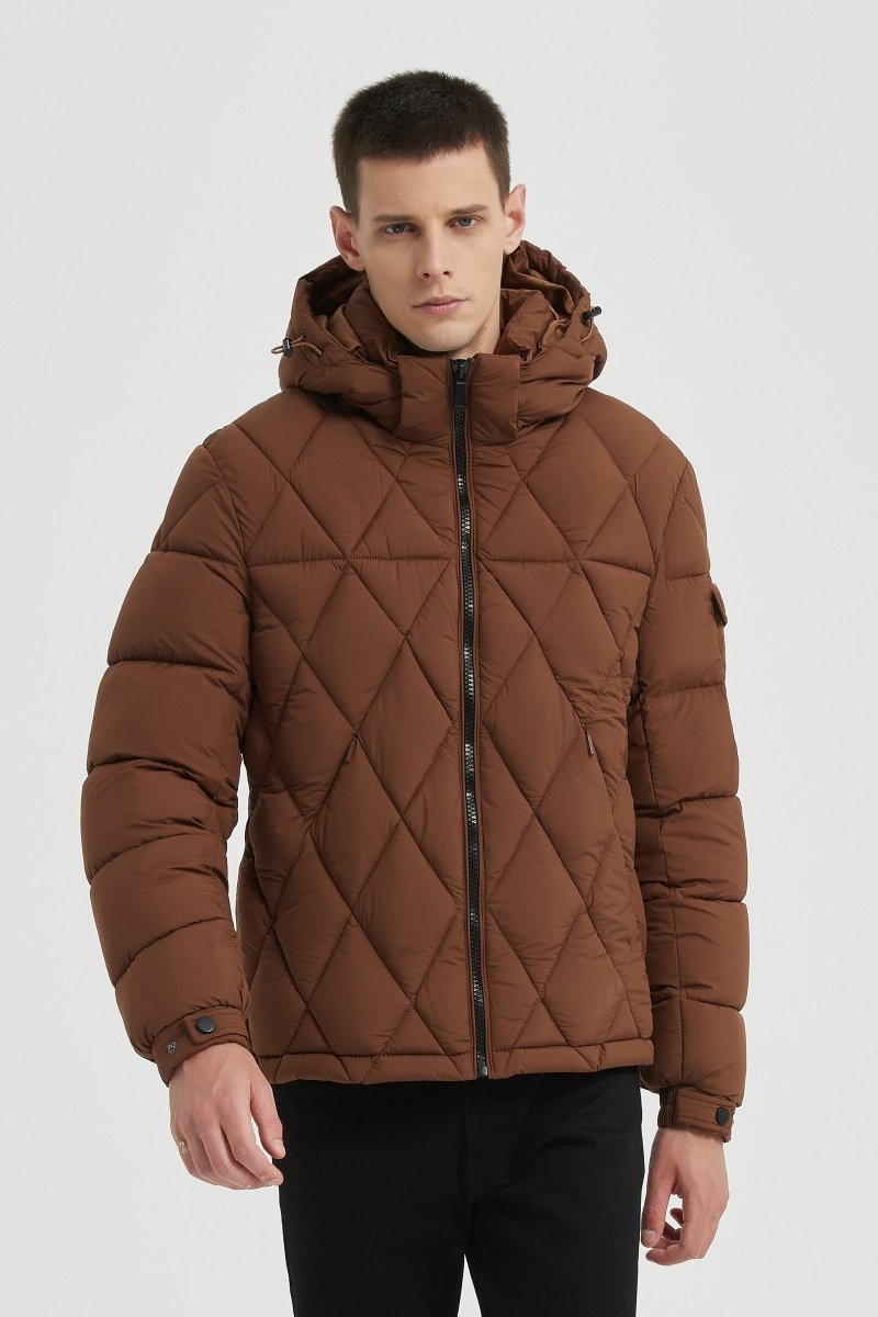 Doudoune Homme Matelassée avec Capuche Amovible ALBERT