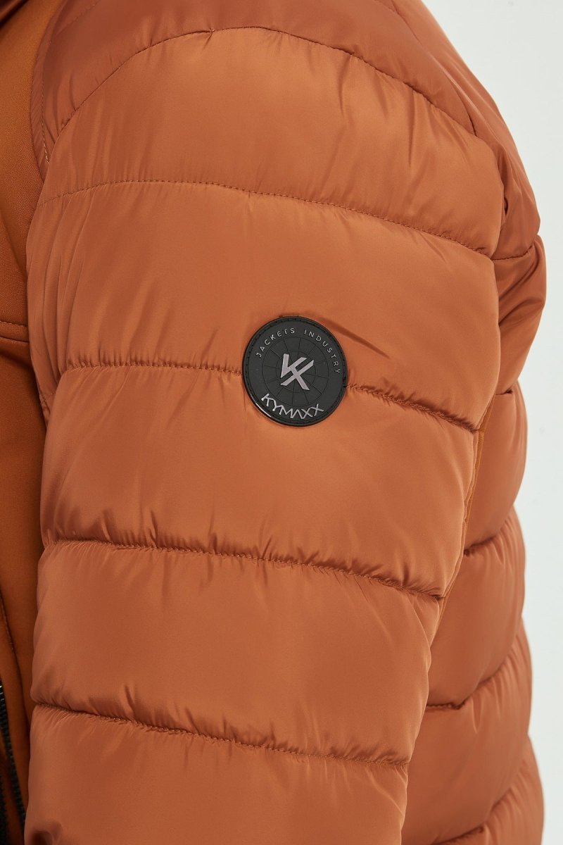 Doudoune matelassée avec capuche brique FLORENTIN